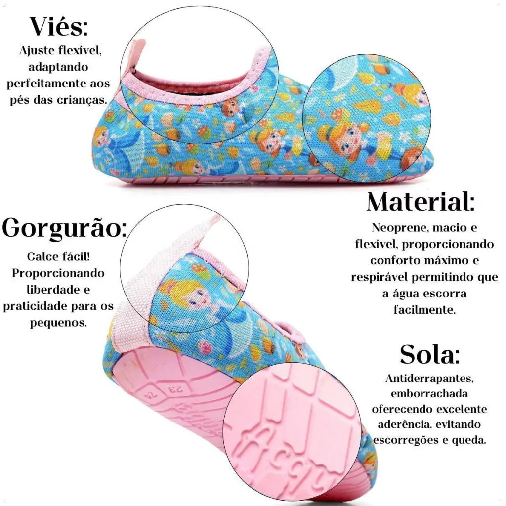 Sapatilha Infantil Cinderela Azul